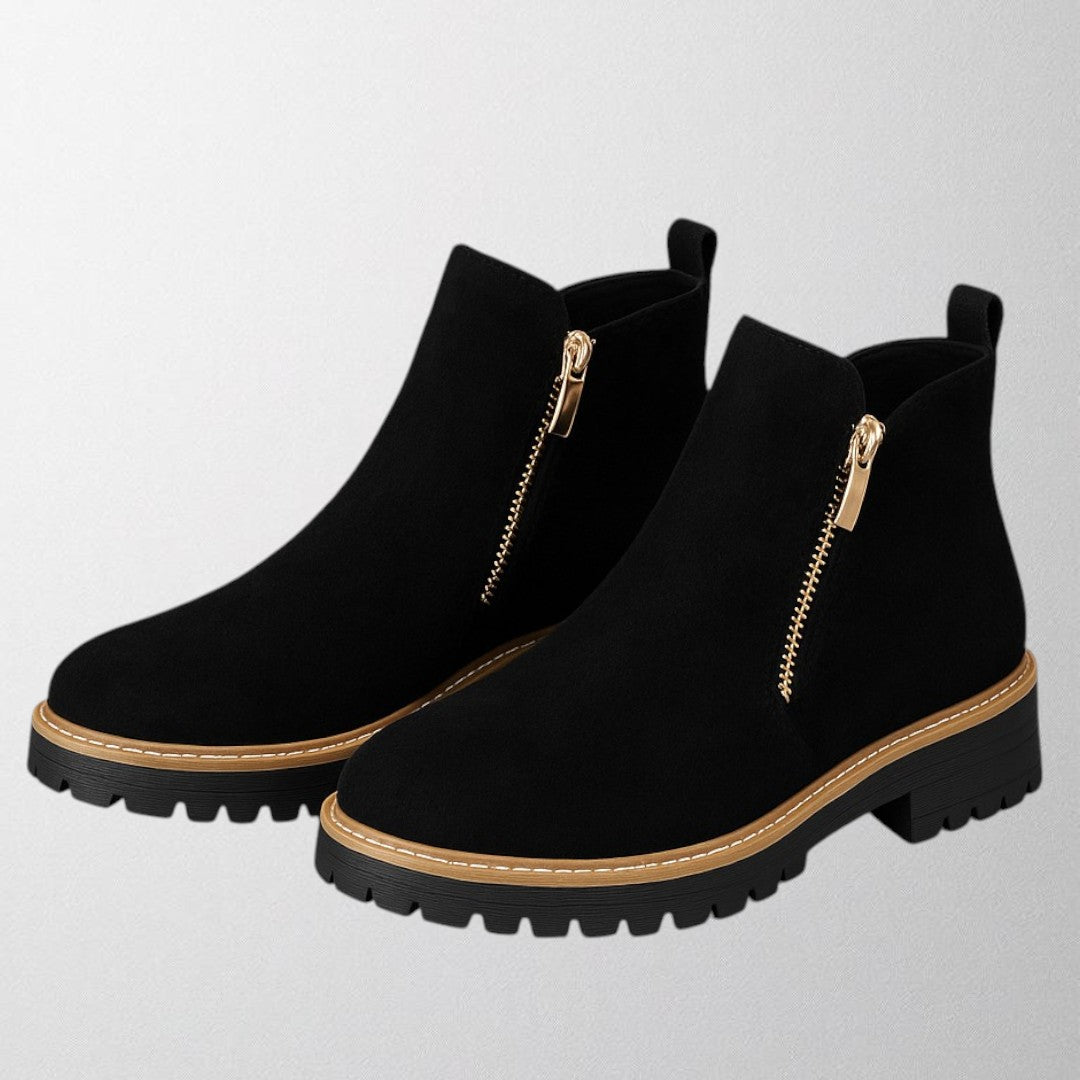 Estelle – Women's shoe with round toe and side zip fastening