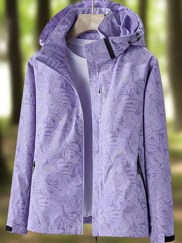Layla - Windbreaker jacket with leaf print