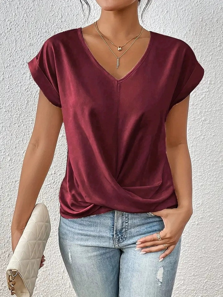 Harperlyn - Cozy V-Neck Casual Tee