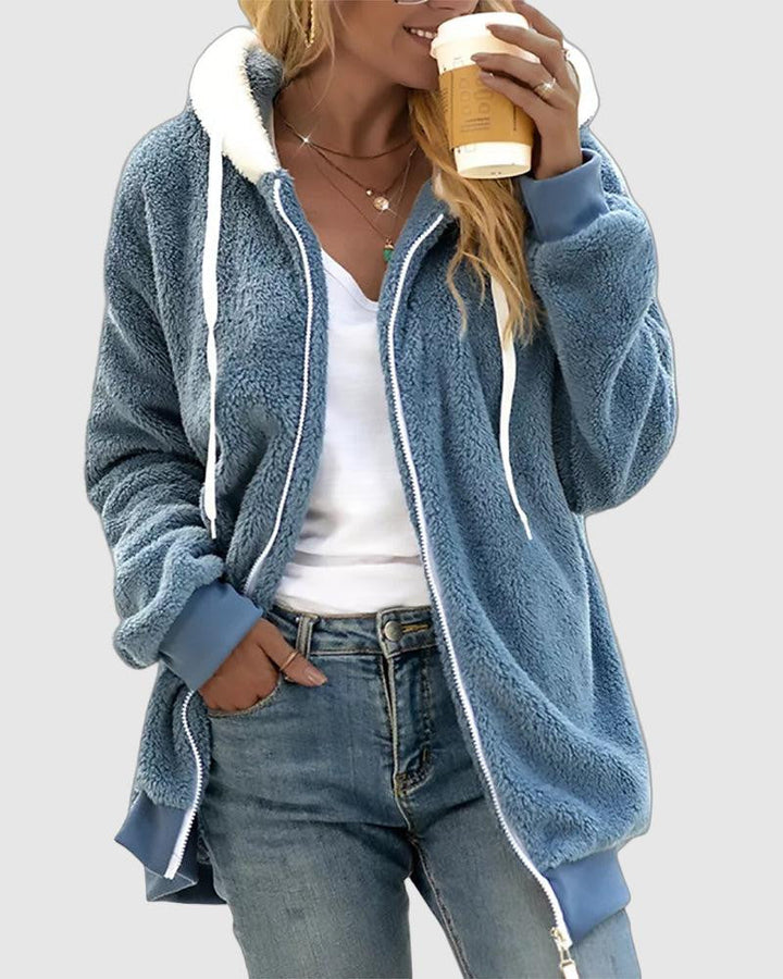 Mila - Fleece Hoodie with Zipper - Warm and Comfortable
