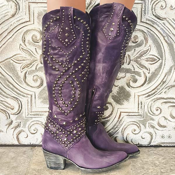 Stella - Western Knee-High Boots