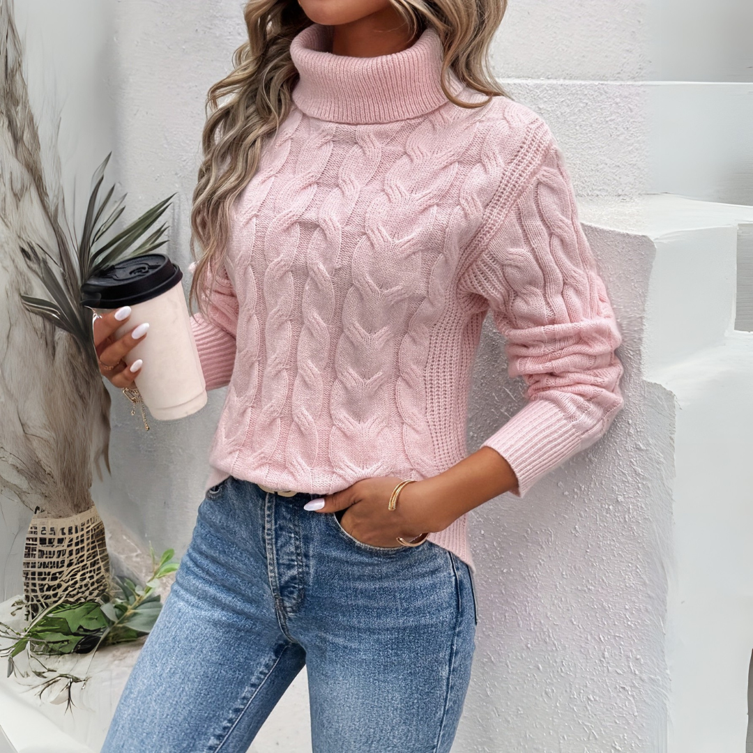 Giselle - Elegant High Neck Sweater