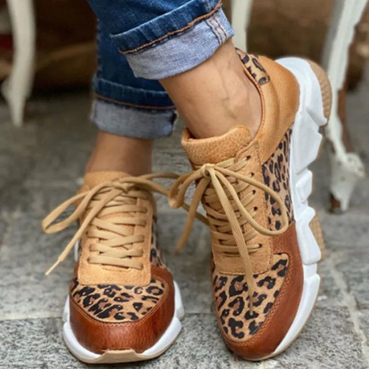 Gabriella - Comfortable Leopard Trainers