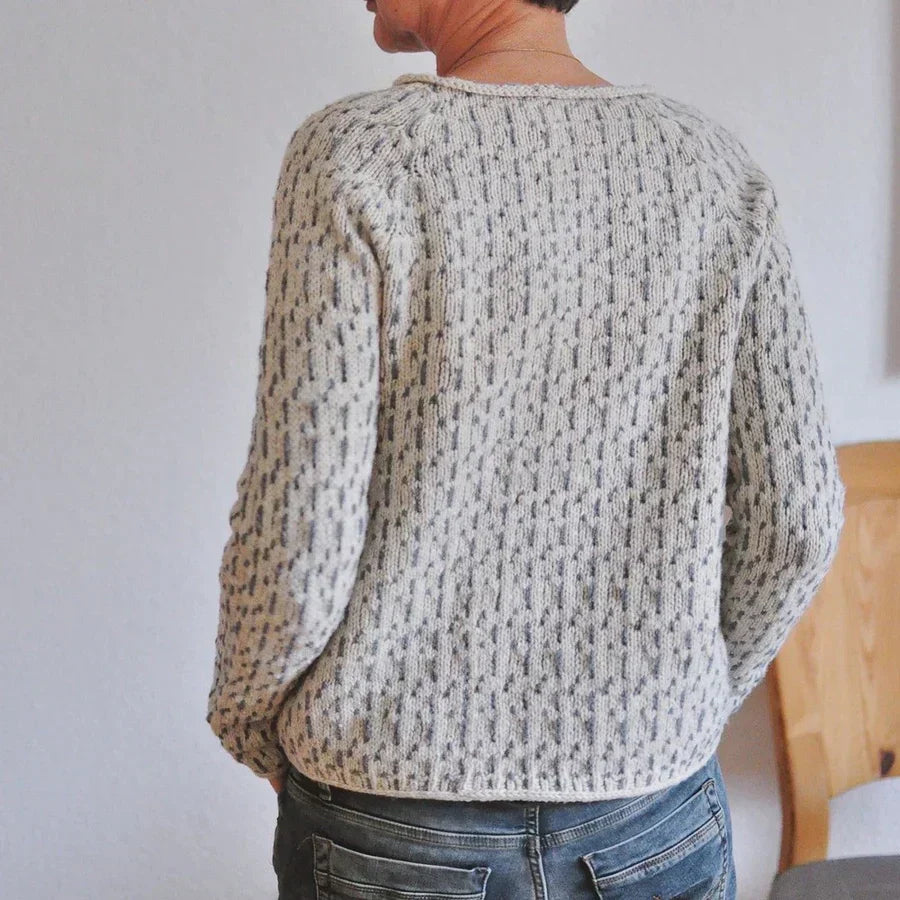 Elara - Elegant Grey Jumper with Boat Neck