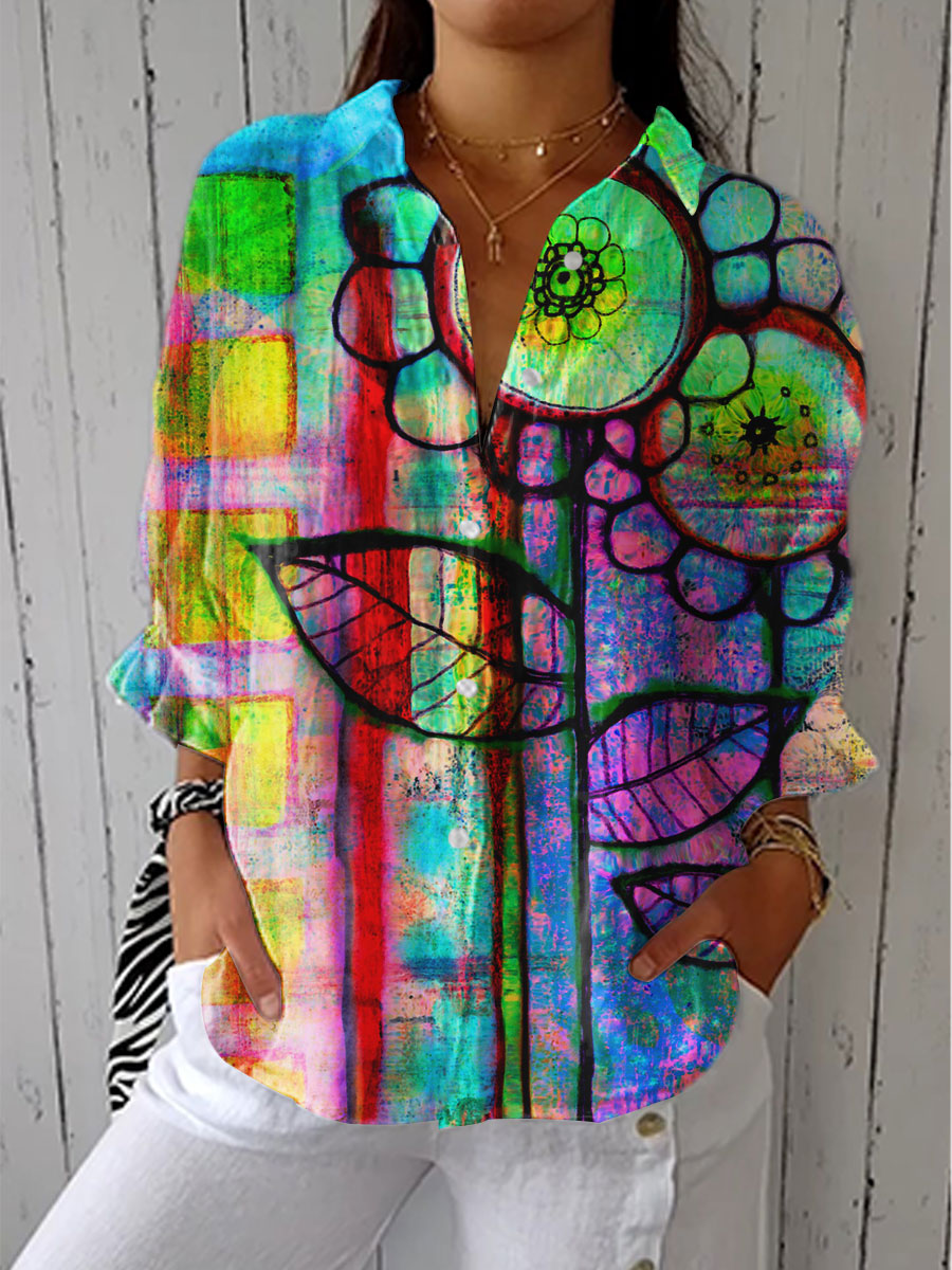 Abigail - Artistic Bloom Blouse