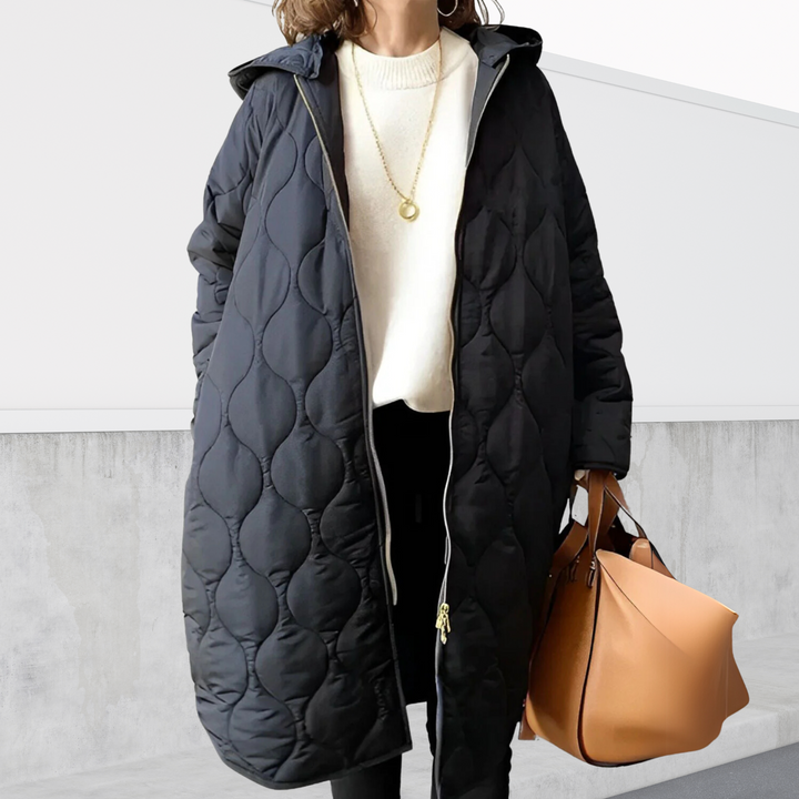 Ava - Oversized hooded Parka with details