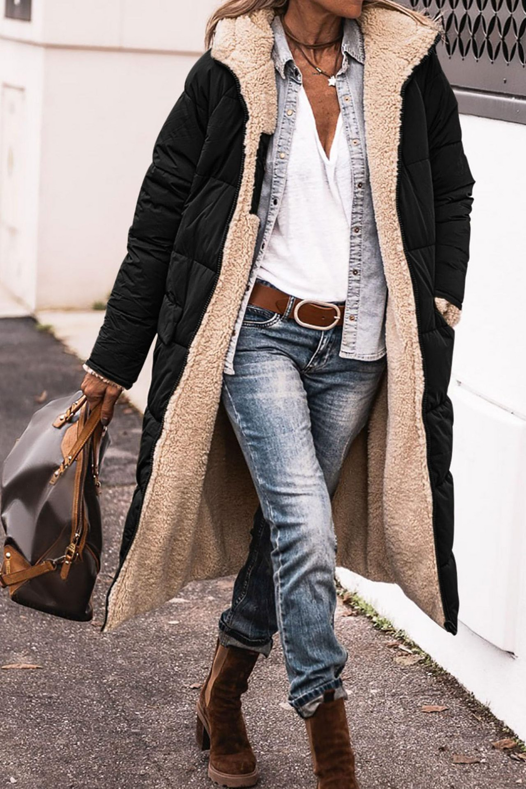 Marigold – Luxe Reversible Sherpa Coat