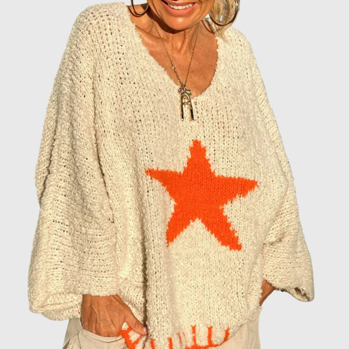 Georgina - V-neck Knit Jumper