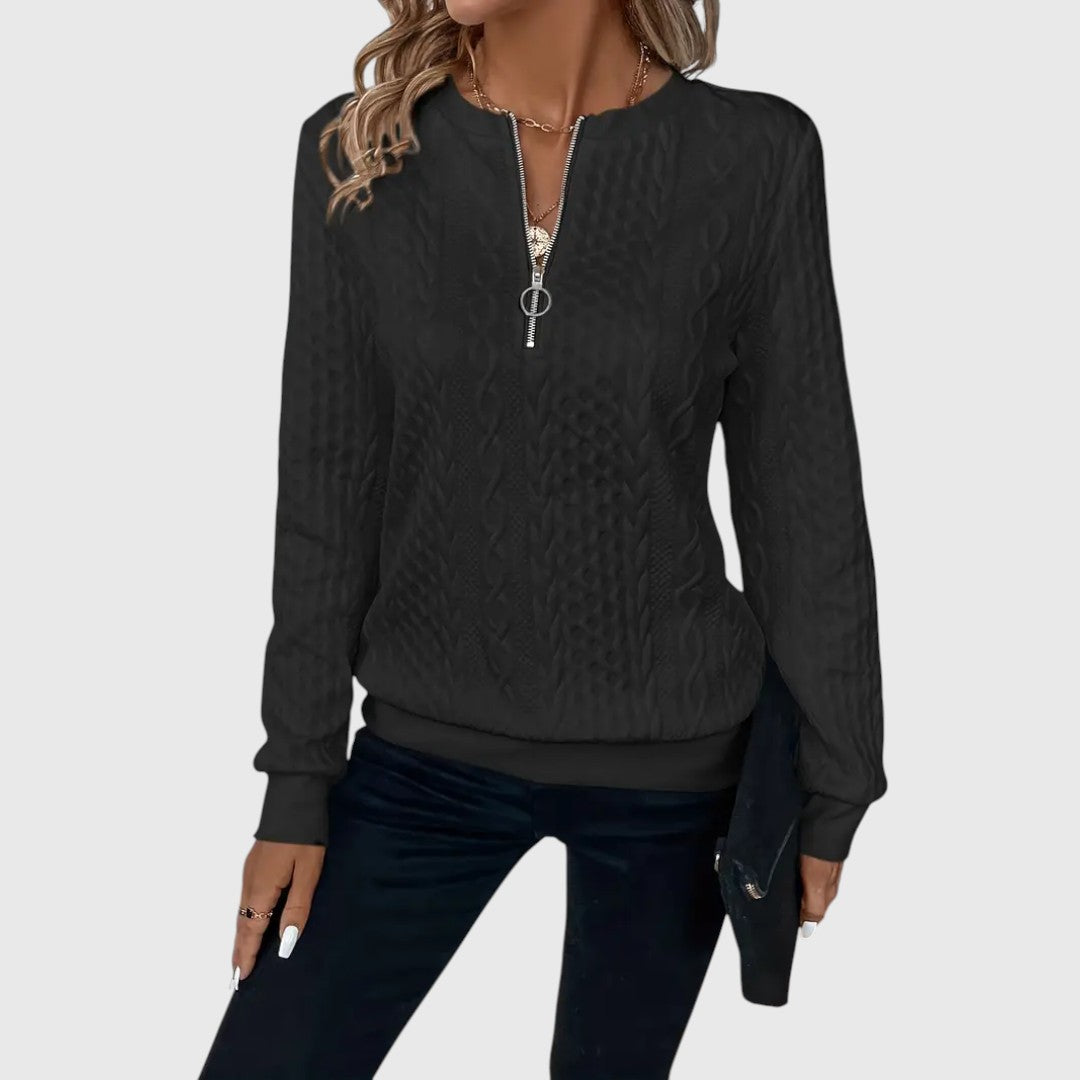 Hallie - Elegant Jumper with Zip