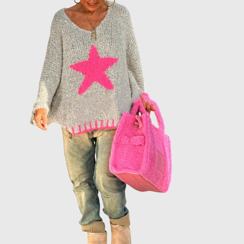 Georgina - V-neck Knit Jumper