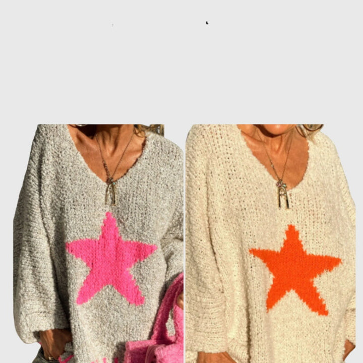 Georgina - V-neck Knit Jumper
