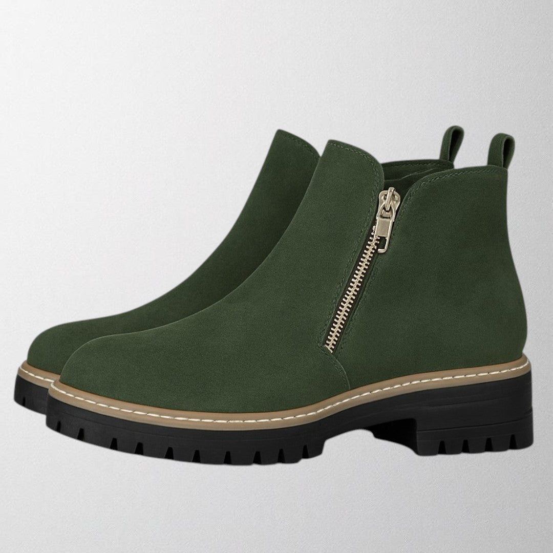 Estelle – Women's shoe with round toe and side zip fastening