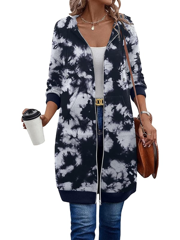 Penelope - Zip-Up Hoodie with Long Sleeve Design