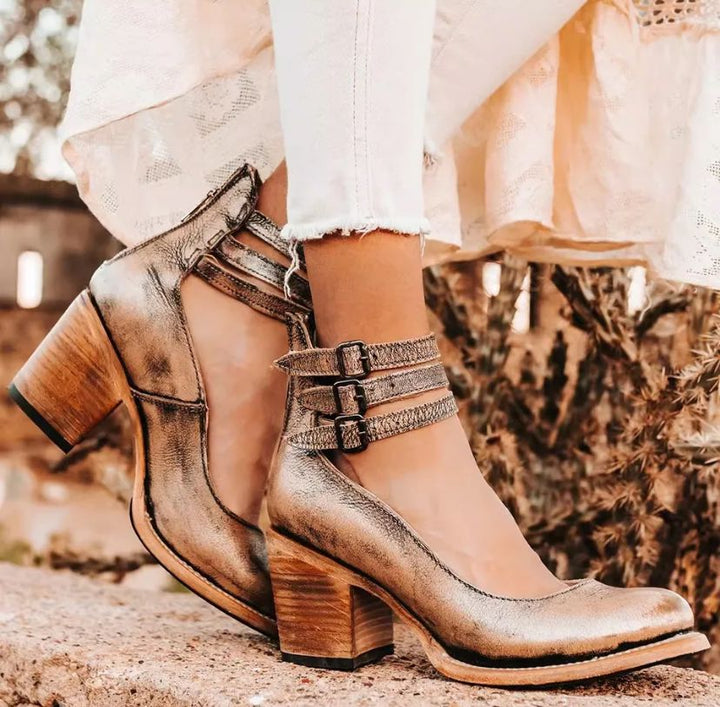 Ivy - Timeless Vintage Leather Pumps