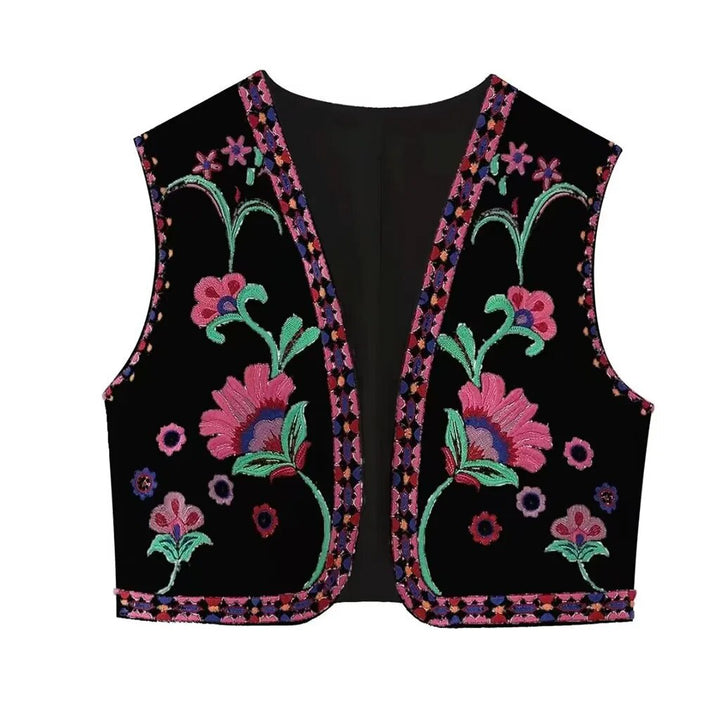 Amelia - Vintage Embroidered Boho Vest
