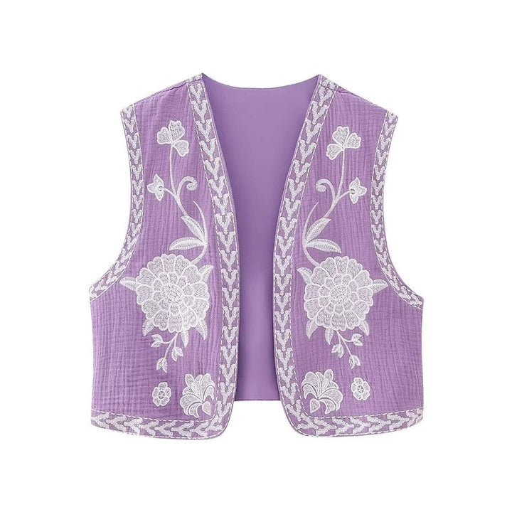 Amelia - Vintage Embroidered Boho Vest