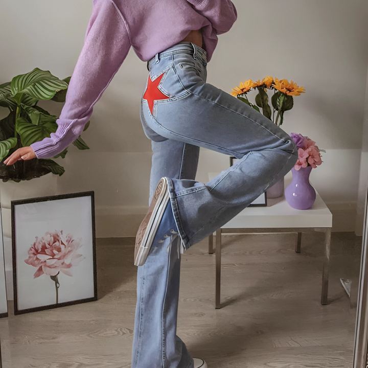 Thalia - Loose fit jeans with stars