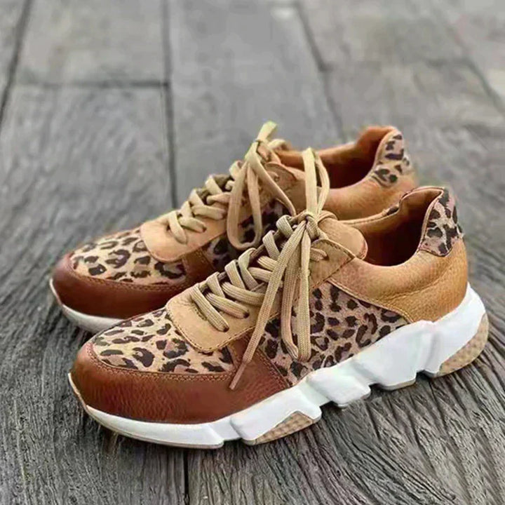 Gabriella - Comfortable Leopard Trainers