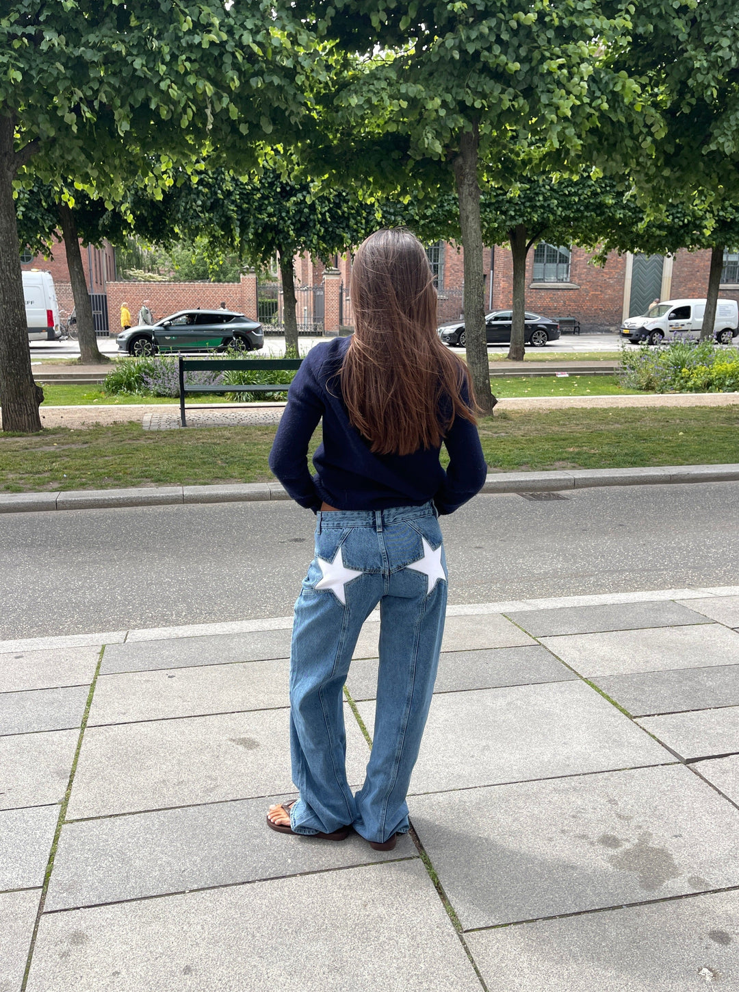 Thalia - Loose fit jeans with stars