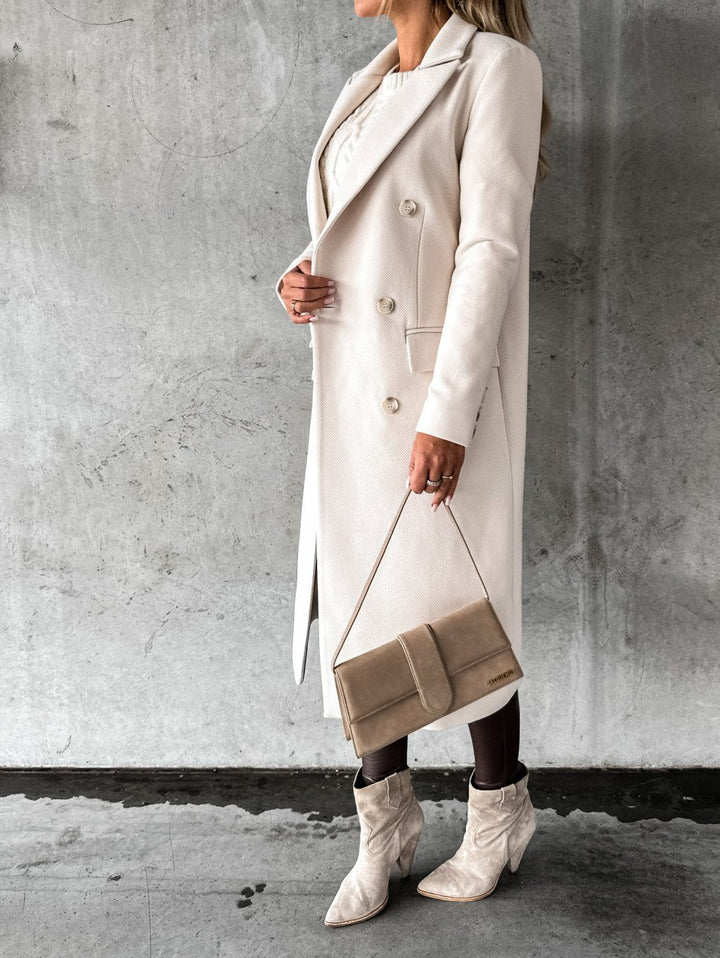 Marina - Long-length wool coat for women
