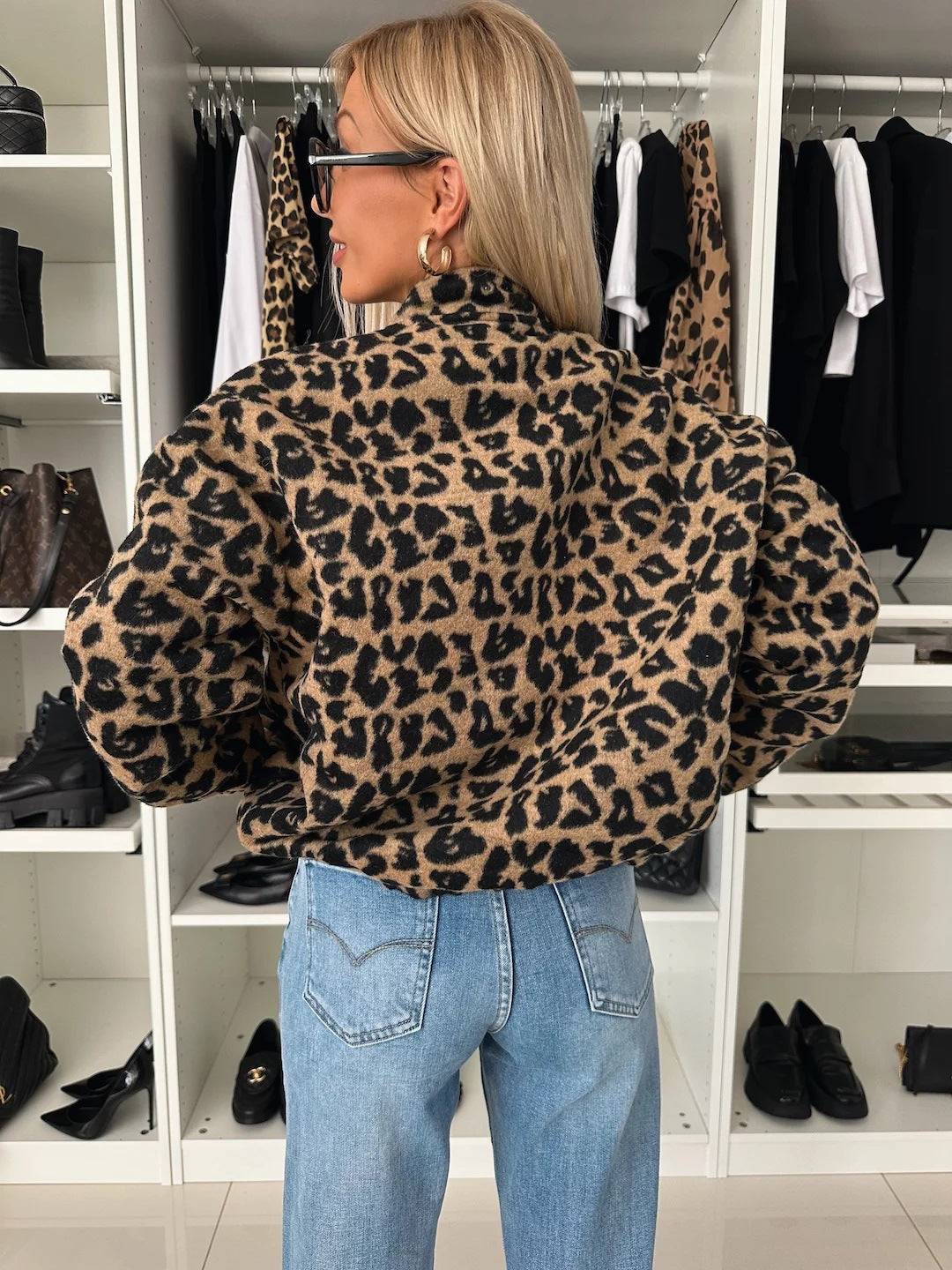Brielle - Trendy Jacket with Leopard Print