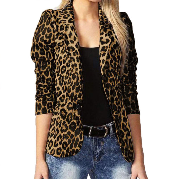 Celine - Elegant Women’s Blazer Tailored Leopard Print
