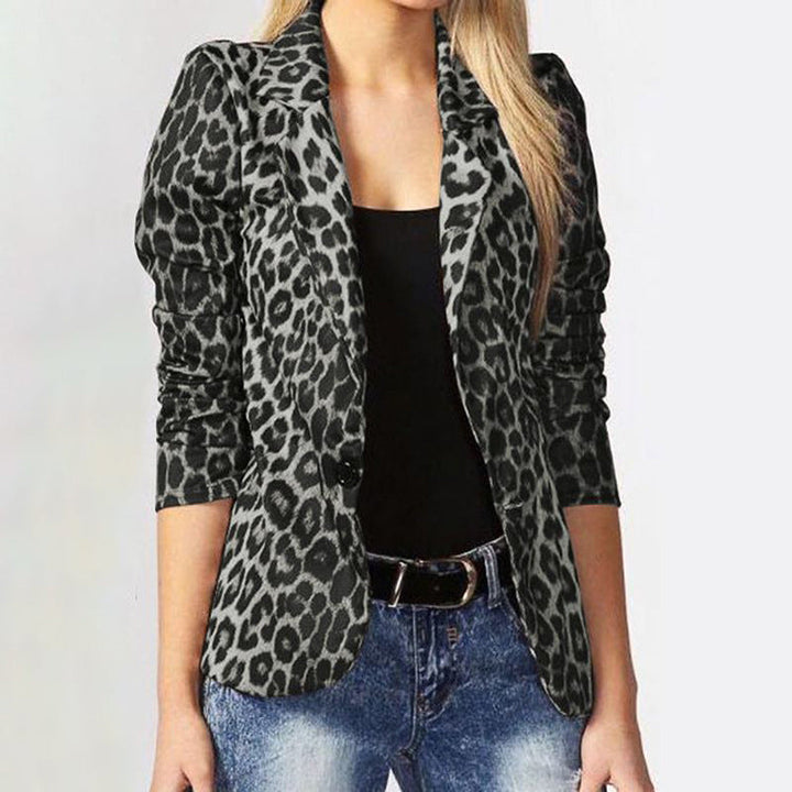 Celine - Elegant Women’s Blazer Tailored Leopard Print