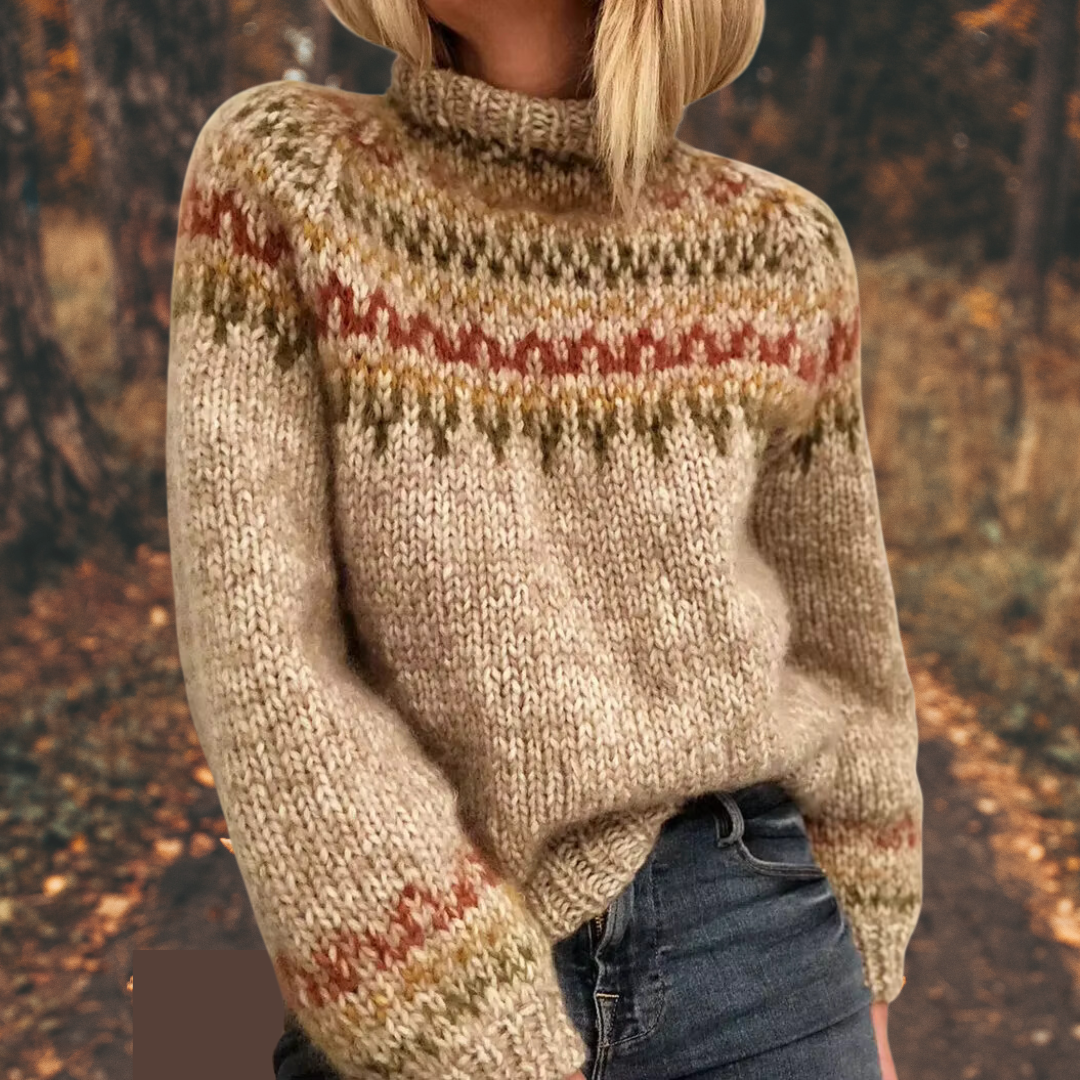 Clarisse - Women’s Nordic Knit Sweater