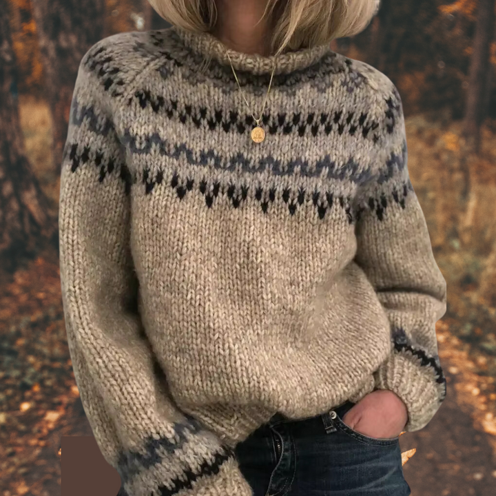 Clarisse - Women’s Nordic Knit Sweater