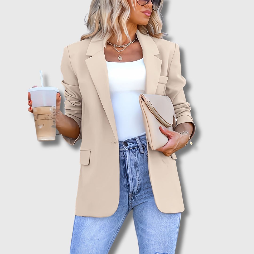Olivia - Women's Elegance Beige Blazer Limited Edition