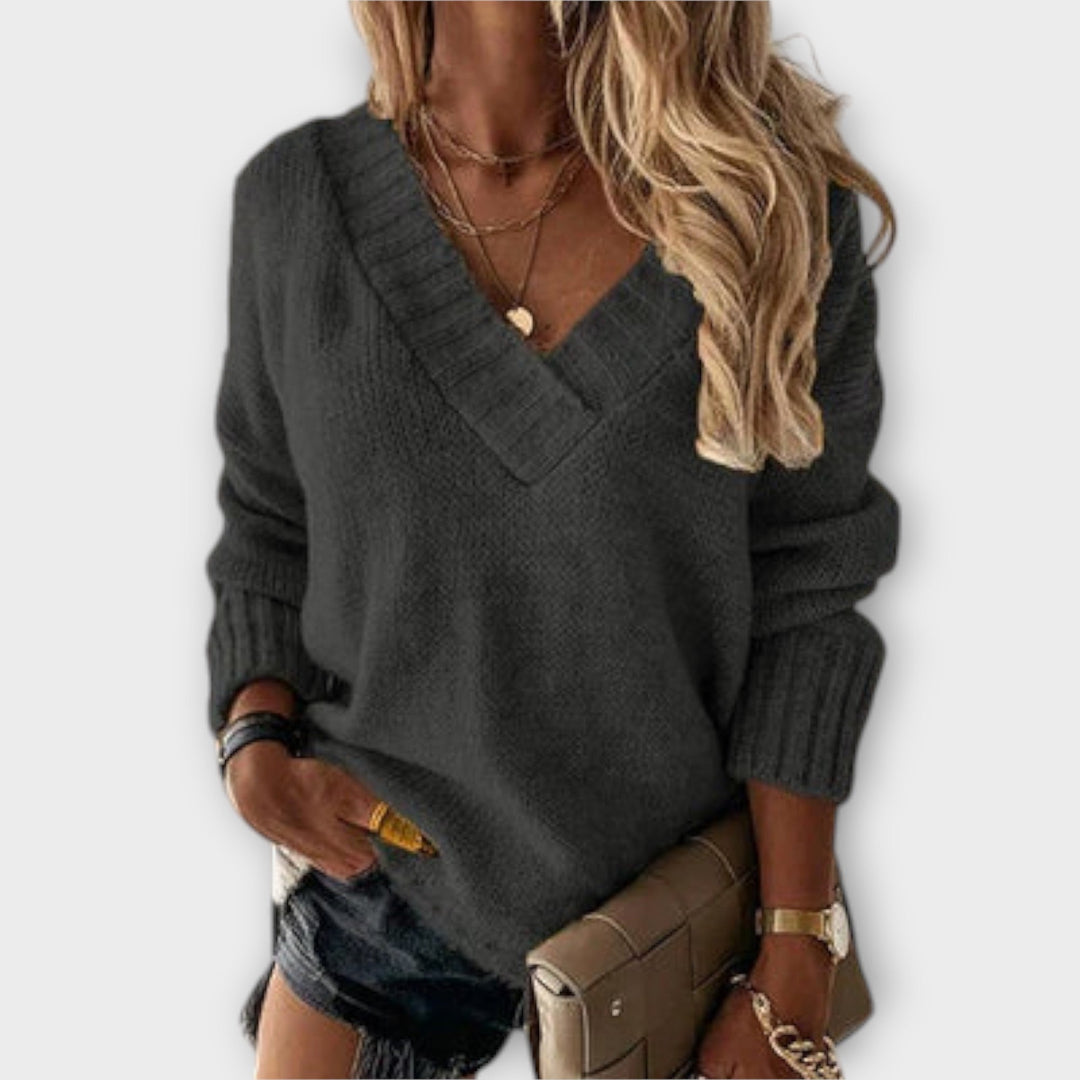 Aurora - Cozy V-Neck Sweater