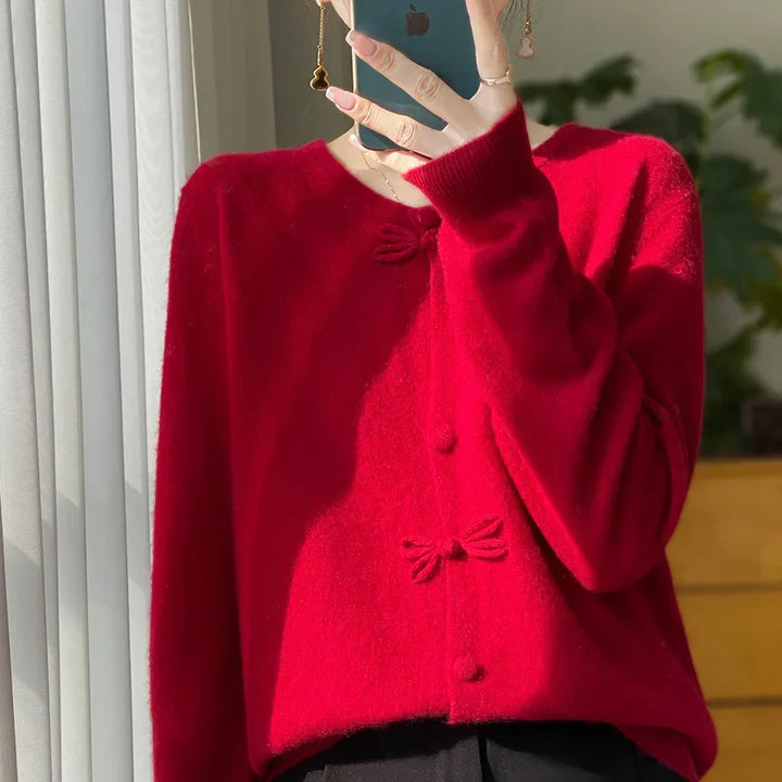 Seren - Bow Design Cardigan