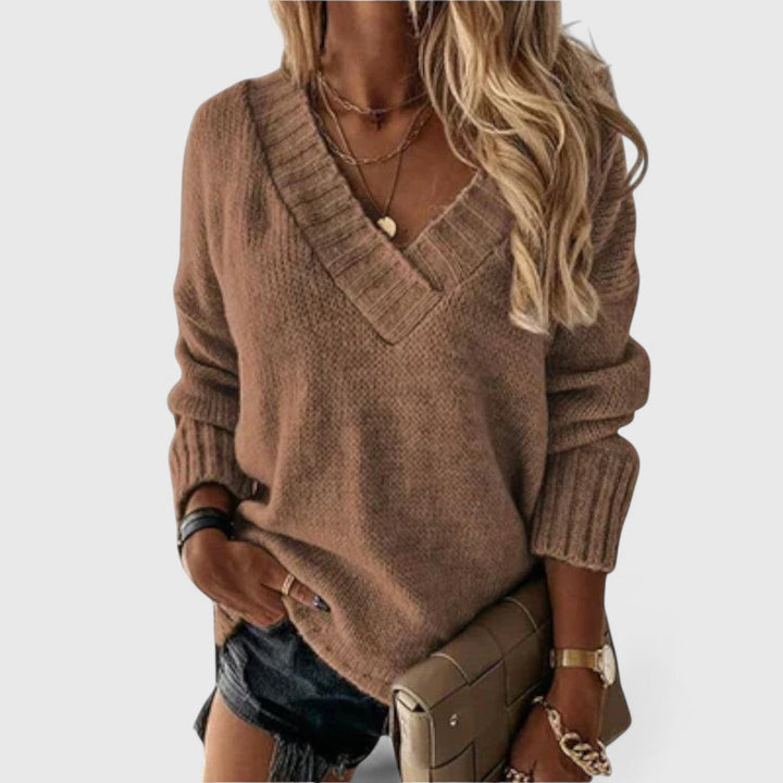 Zara - Cozy V-Neck Sweater