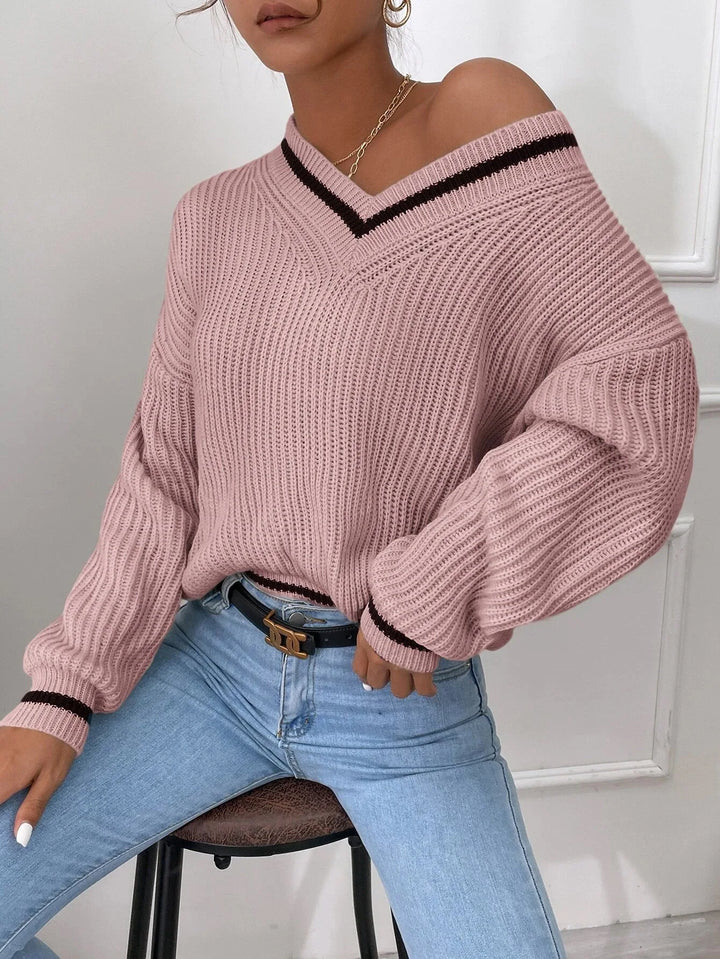 Zaria - Striped Waffle-Knit Jumper