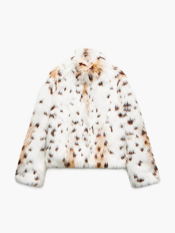 Nerissa - Leopard Print Fur Jacket