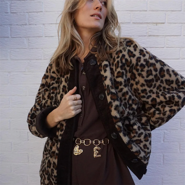 Guinevere -  Oversized Leopard Print Jacket