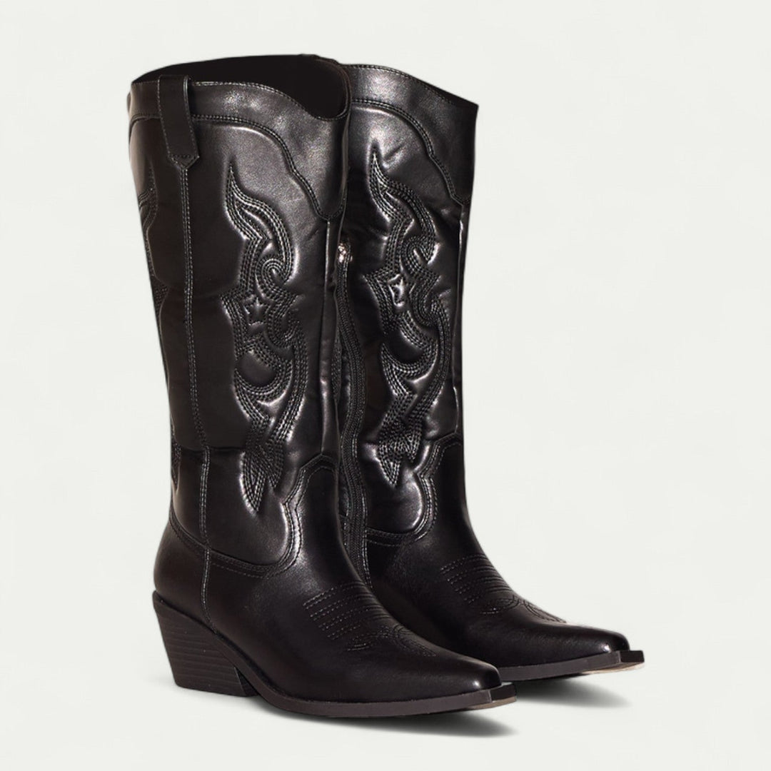 Marisol - Western Calf High Pointed Toe Boots for Women