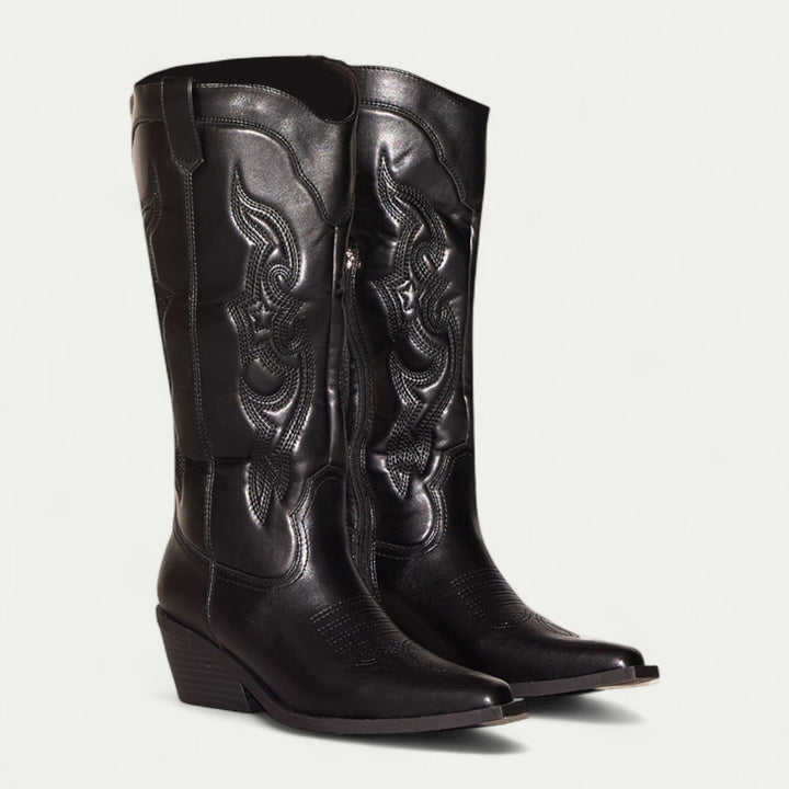 Marisol - Western Calf High Pointed Toe Boots for Women