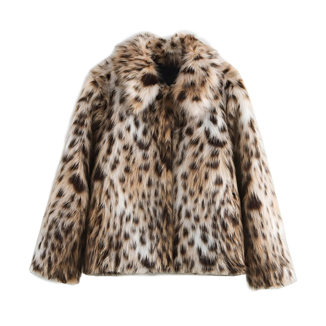 Ilyana - Trendy Leopard Print Winter Coat