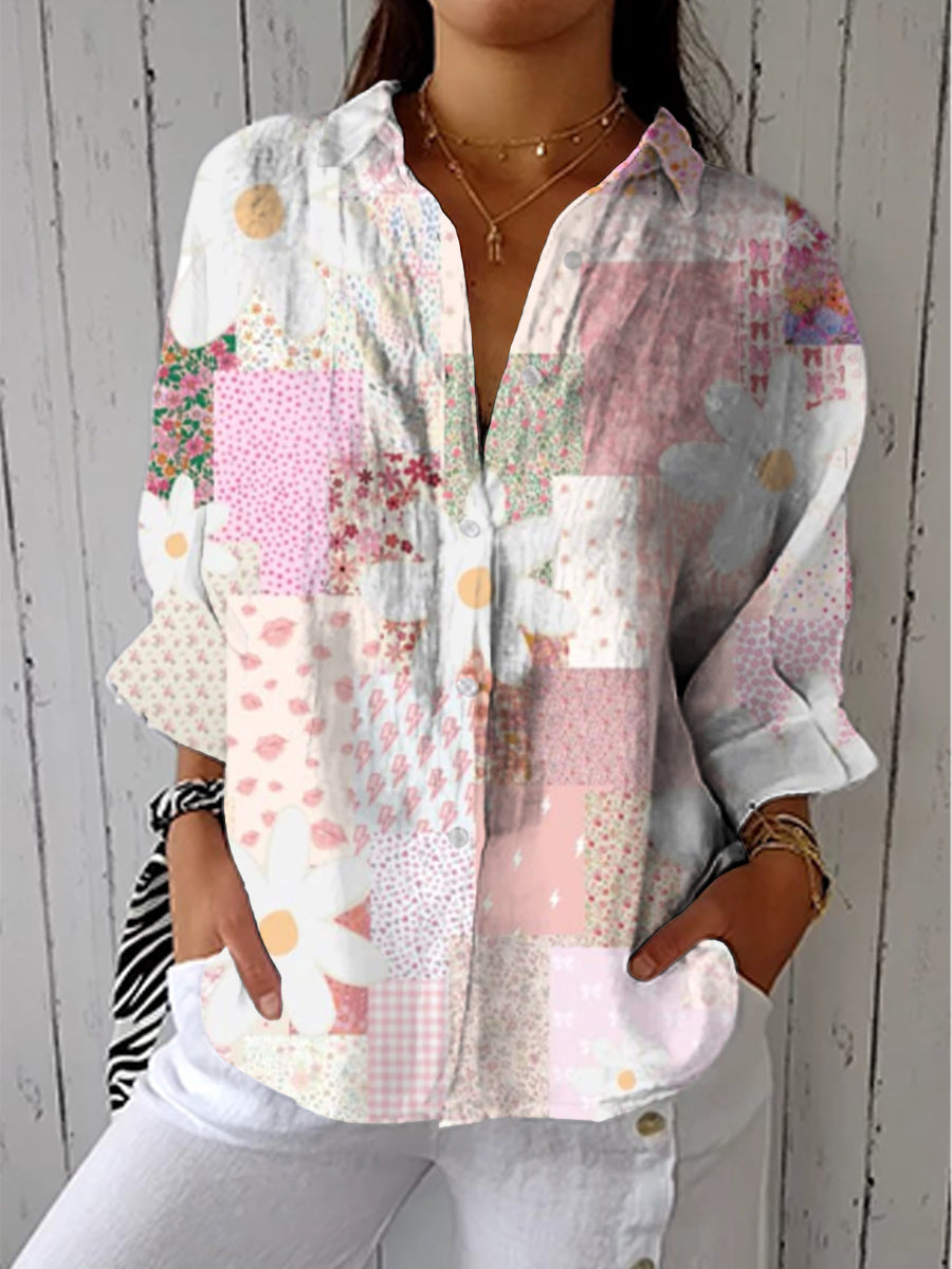 Delilah - Patchwork Daisy Blouse