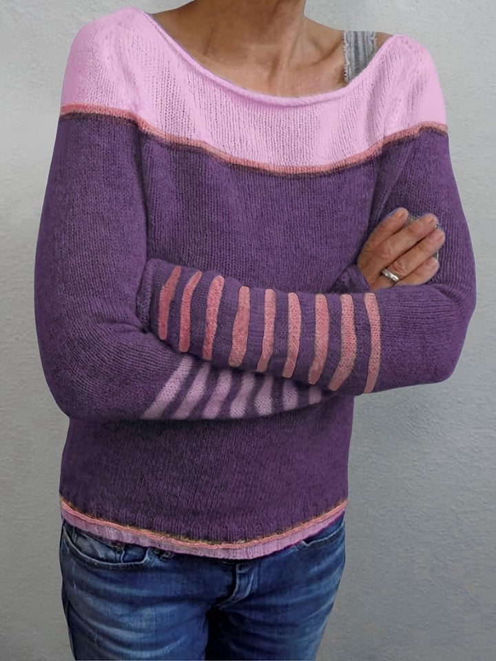 Selina - Long-Sleeved Striped Sweater