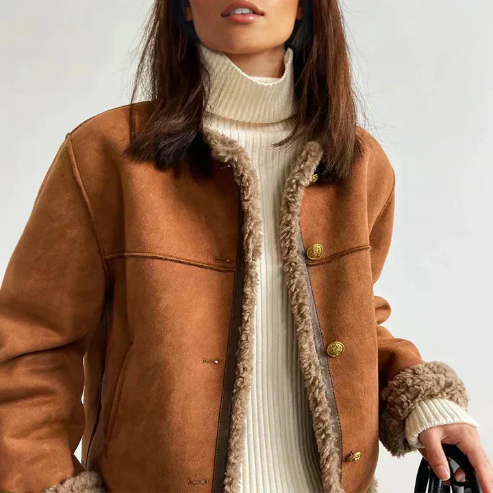Clara - Button-up Sheepskin Gilet