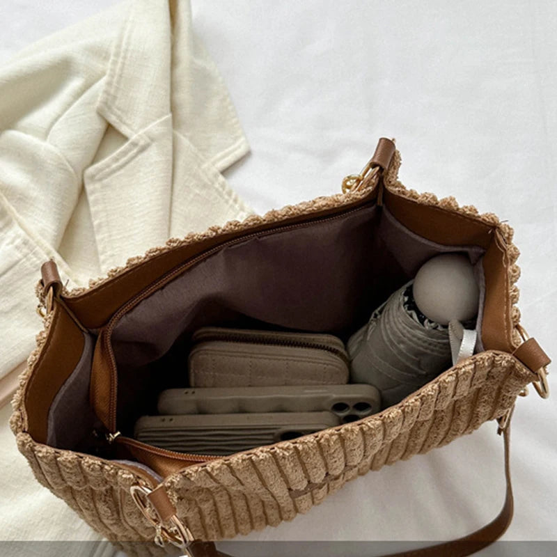 Carol - Elegant Corduroy Tote Bag