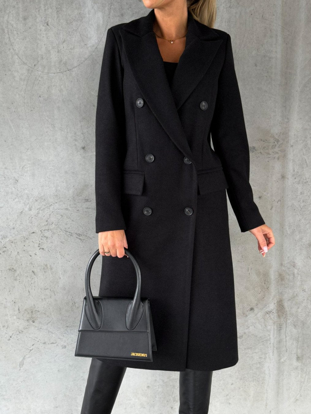 Marina - Long-length wool coat for women