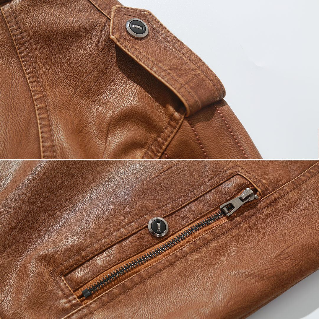 Nathaniel - Fleece Biker Jacket