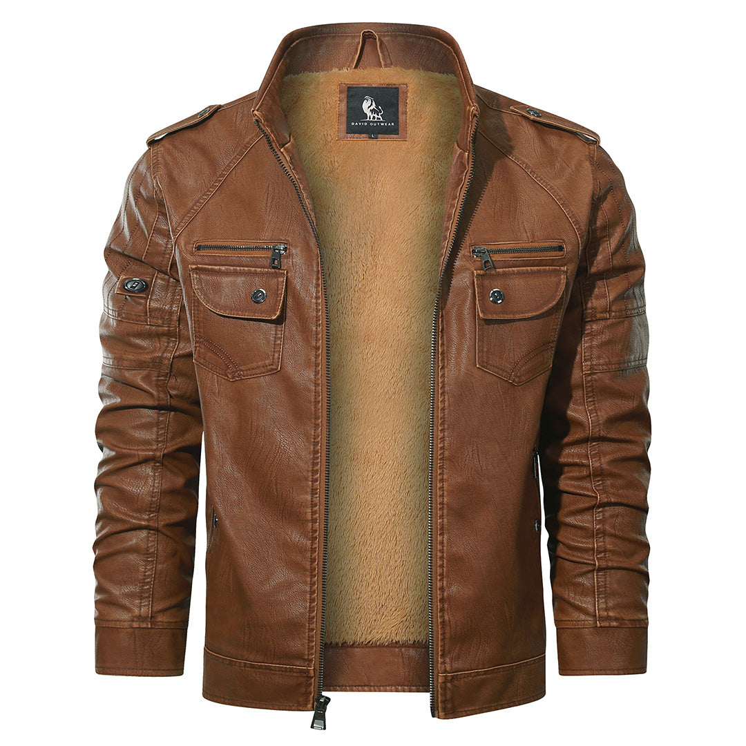 Nathaniel - Fleece Biker Jacket