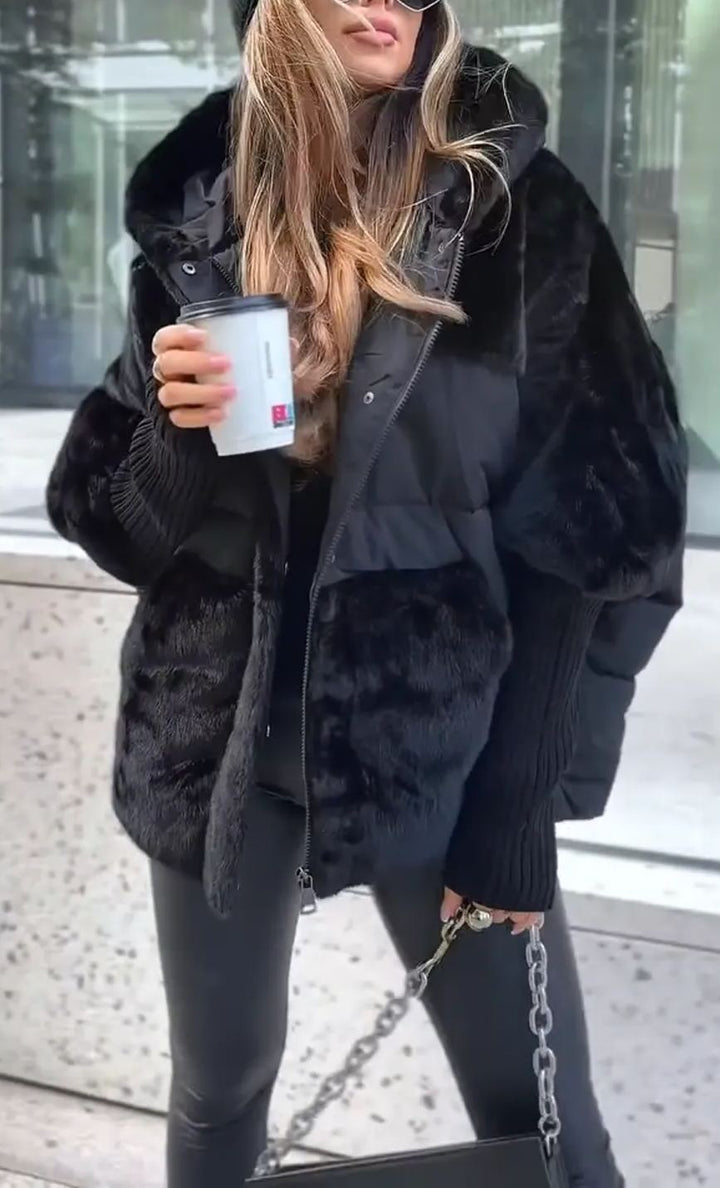 Helena - Luxurious Modern Hooded Bomber Jacket