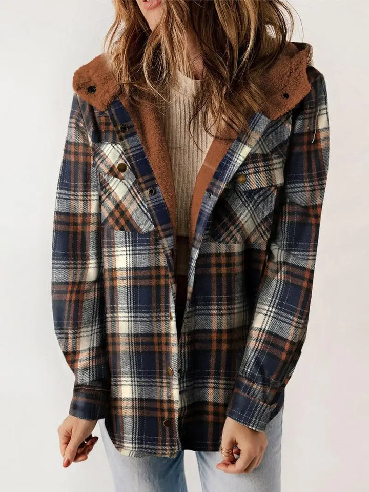 Skylar - Cozy Plaid Fleece-Lined Jacket