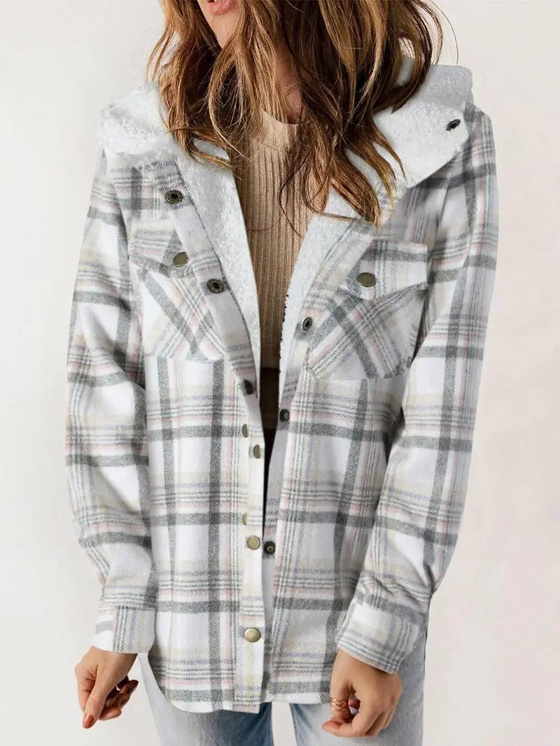 Skylar - Cozy Plaid Fleece-Lined Jacket