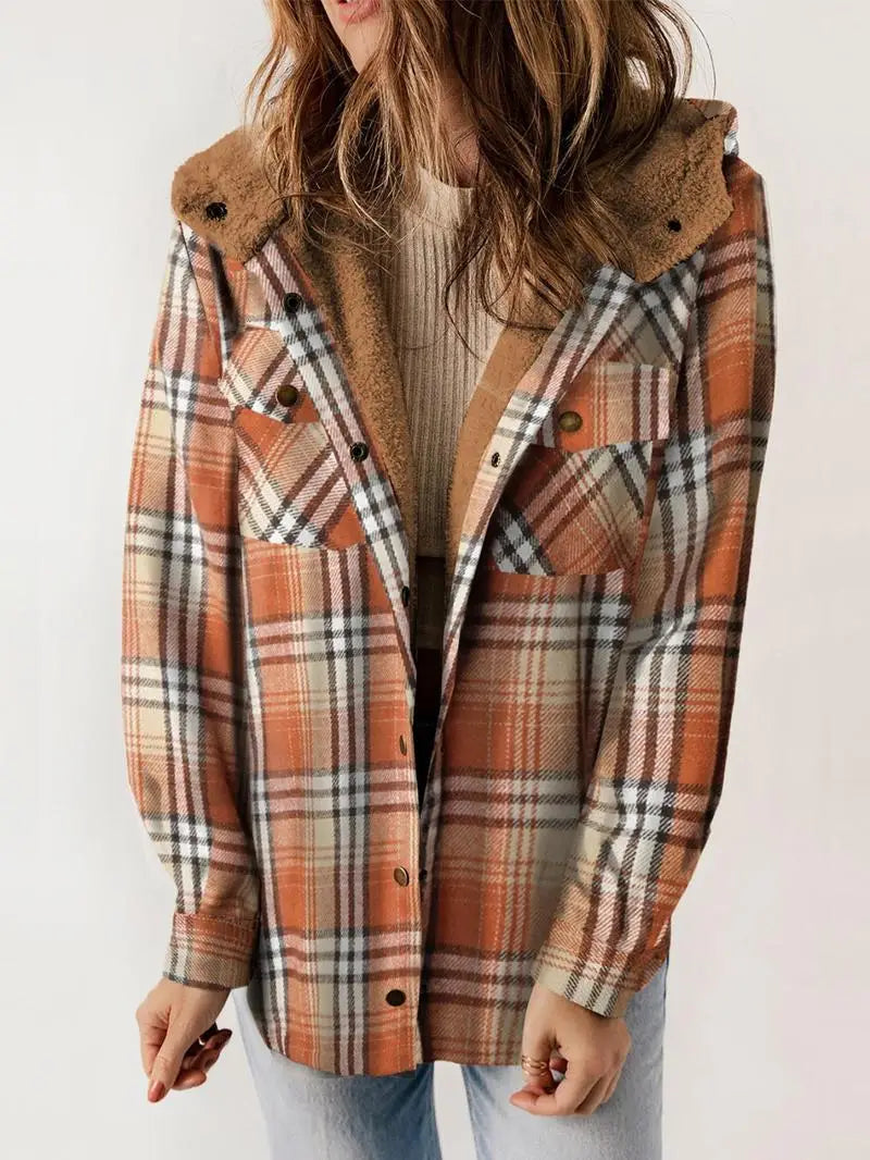 Skylar - Cozy Plaid Fleece-Lined Jacket